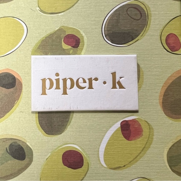 Piper K 🫒 Glass Stone Martini Bag Charm Keychain NEW IN BOX - Picture 2 of 8